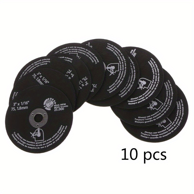 TEMU 10pcs Circular Resin Grinding Wheel Saw Blades Wheel Disc For Metals