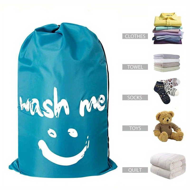 multi purpose nylon laundry bag with drawstring closure   travel and home use details 0