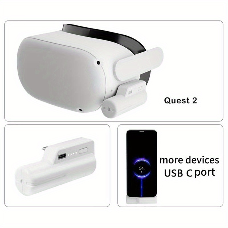 vr gaming 5000mah power bank quest 2 headset - Temu