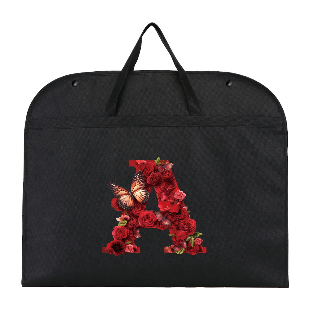 1 шт. шкаф для одежды, пылезащитный чехол на молнии, красный, с принтом, универсальный, с передними карманами на молнии, сохраняет вашу одежду чистой и защищенной, этот водонепроницаемый пылезащитный чехол для одежды, детали 2