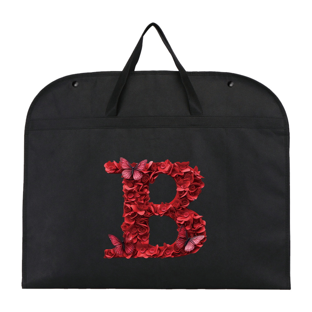 1 шт. шкаф для одежды с пылезащитной молнией, красная печать, универсальный чехол с передними карманами на молнии, чтобы держать вашу одежду чистой и защищенной с этим водонепроницаемым пылезащитным чехлом для одежды, детали 3