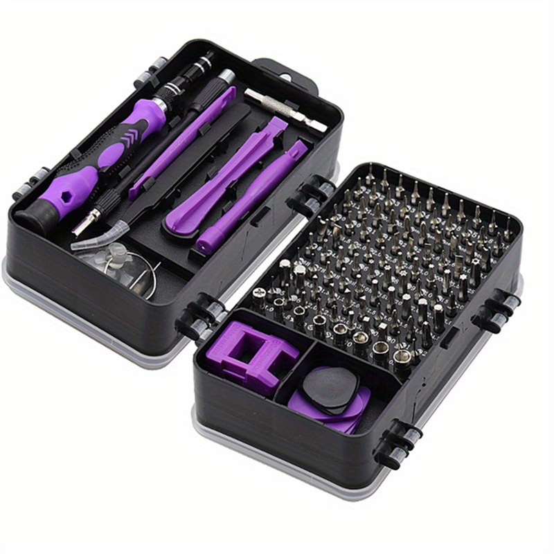 

1 Set 115 In 1 Screwdriver Set, Steel Multifunctional Kit For Electronics, Phone, Tablet, Computer, , Tool , Metal