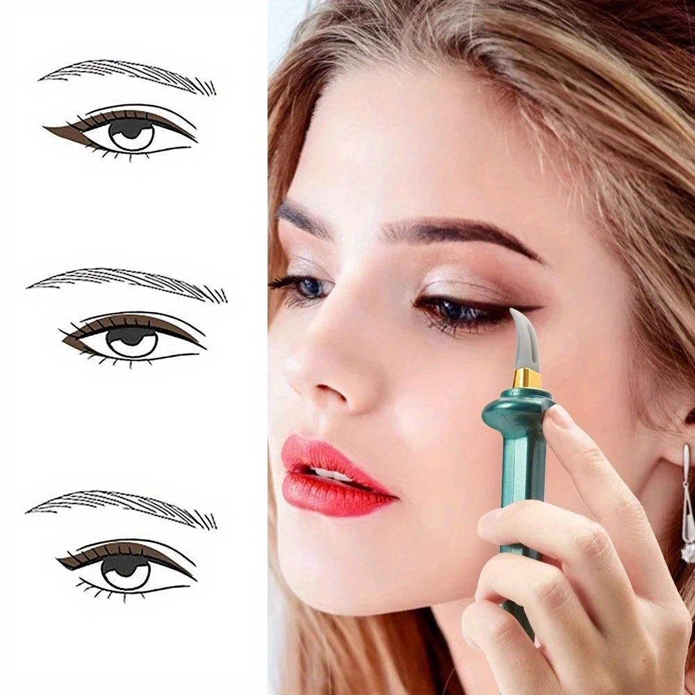 

1pc Precision Waterproof Silicone Eyeliner Tool, Easy-grip Handle, Reusable Eyeliner Pen For Lasting Eye Makeup Application