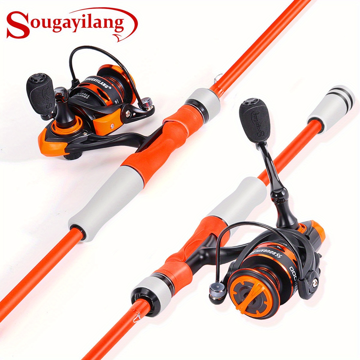 Spinning Reel Combo Orange Fishing Pole Lew's Xfinity Spinning