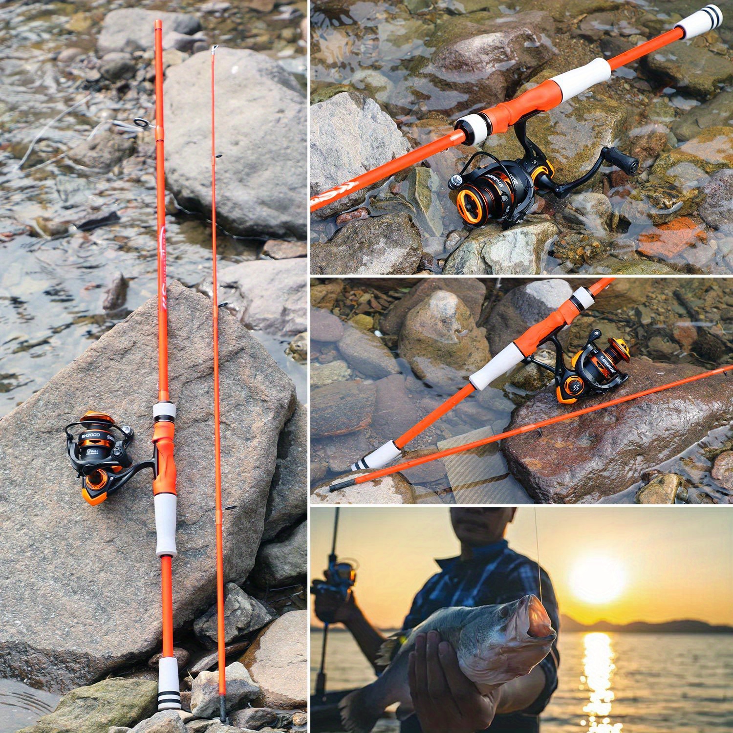 fishing rod reel combo 6ft 2 section fishing - Temu Poland