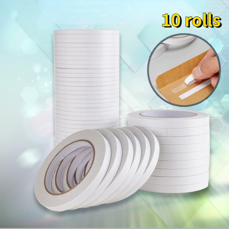

20 Rolls, 177.17inch Double Sided Transparent Tape, Strong Adhesive For Office, School, Diy, Scrapbooking, Art, Crafts, Cards, And Gifts