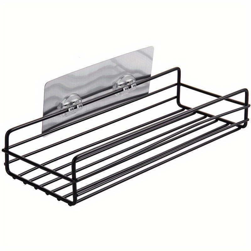 space saving   bathroom shelf easy no drill wall mount open storage design for cosmetics toiletries organization rust resistant and adjustable details 9