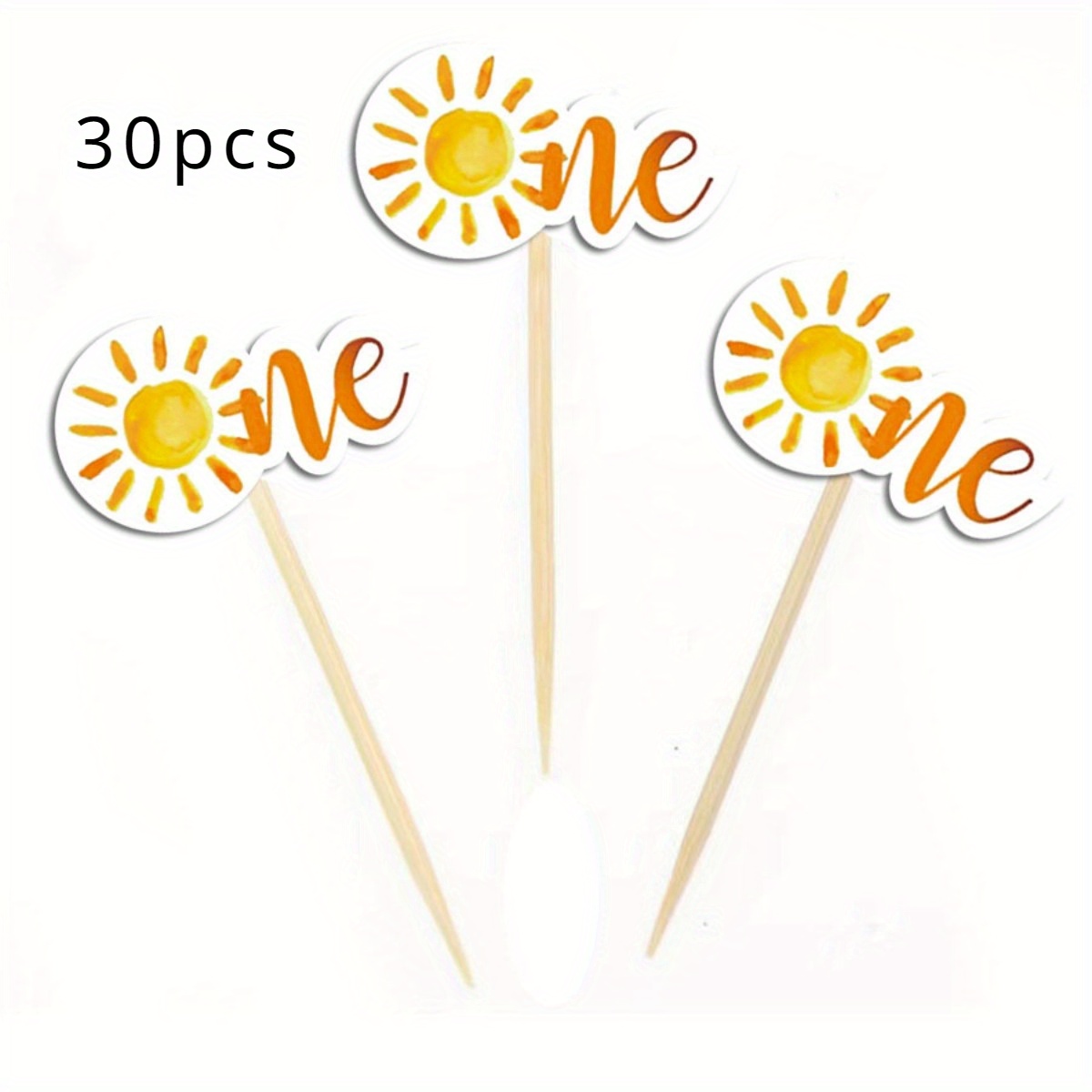 Image of 30pcs The Sun Cake Topper, Sunshine Cupcake Toppers Sun Cupcake Toppers Birthday Decorations Trip Around The Sun Birthday Party Supplies
