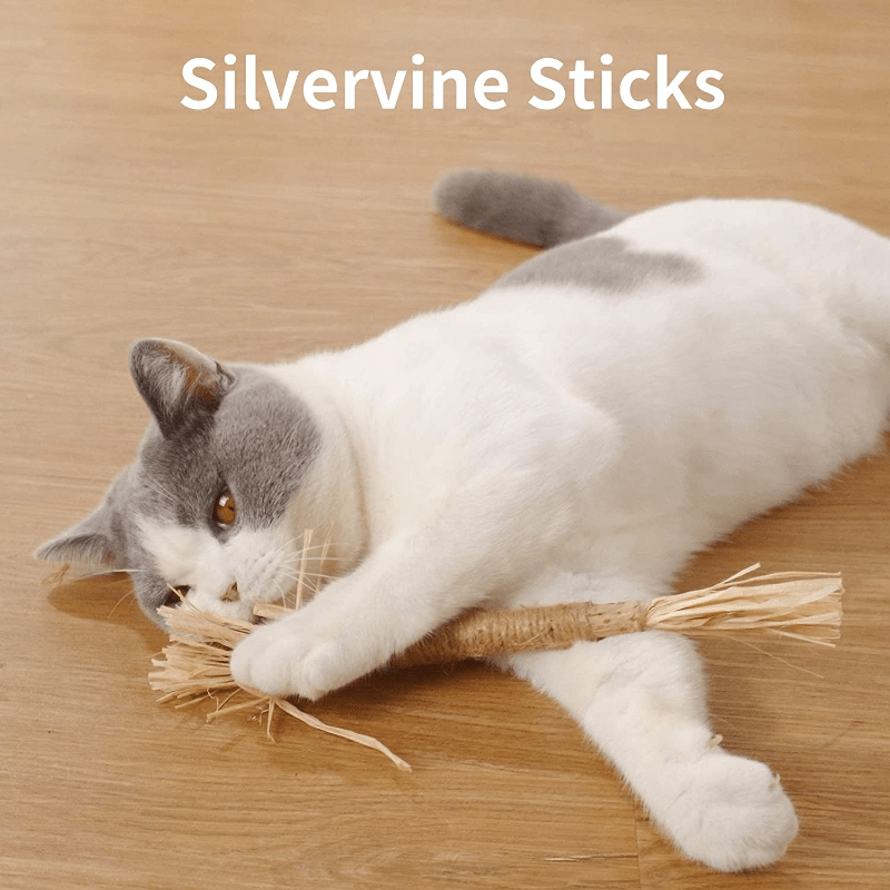 

Catnip Teething Sticks, 3pcs - Durable Linen Chew Toys For Cats