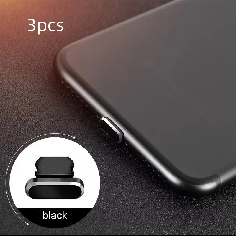3pcs Aluminum Alloy Plugs Stopper Cap Covers For Iphone For Ipad For Airpods