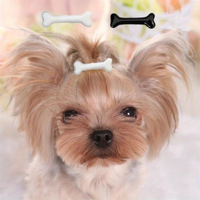 犬用の骨型のヘアクリップ1個 ティブなファッションペット用ヘアピン