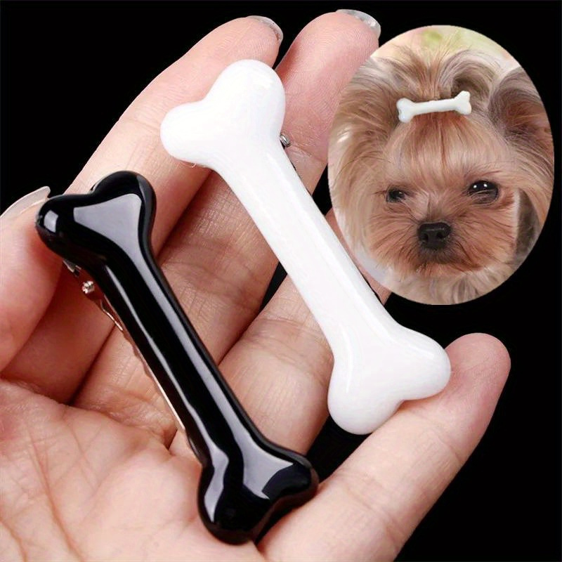 

1pc Bone-shaped Dog Hair Clip, Creative Fashion Pet Hairpin, Charming Doggy Hair Accessory Barrette, Popular Pet Styling Tool