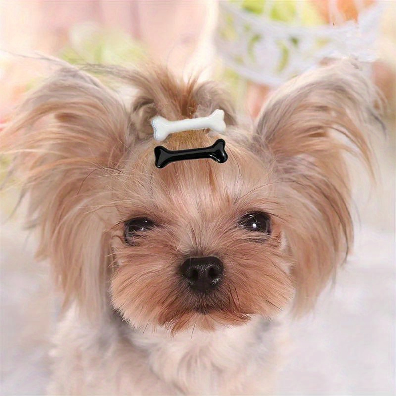 犬用の骨型のヘアクリップ1個 ティブなファッションペット用ヘアピン