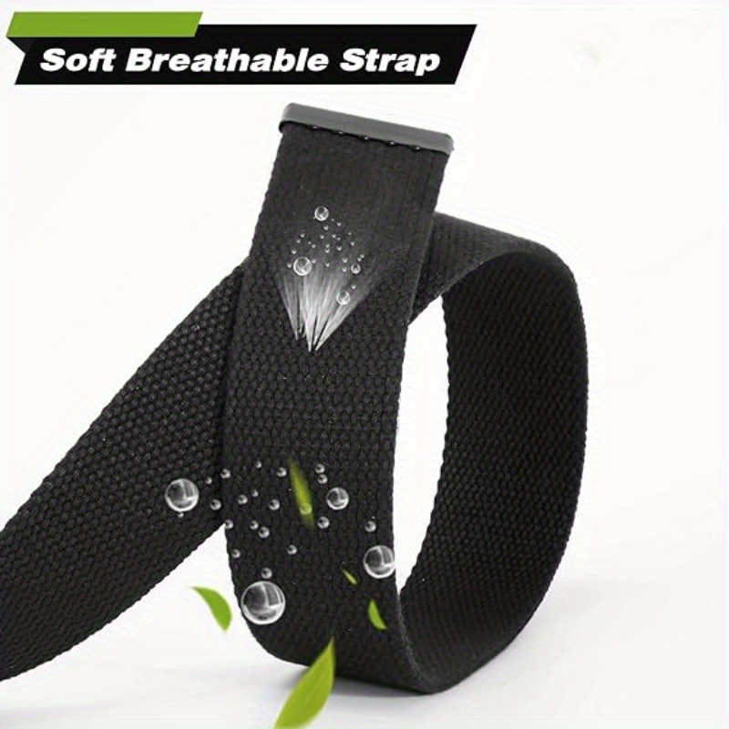 Men's Adjustable Canvas Belt with Automatic Ratchet Buckle