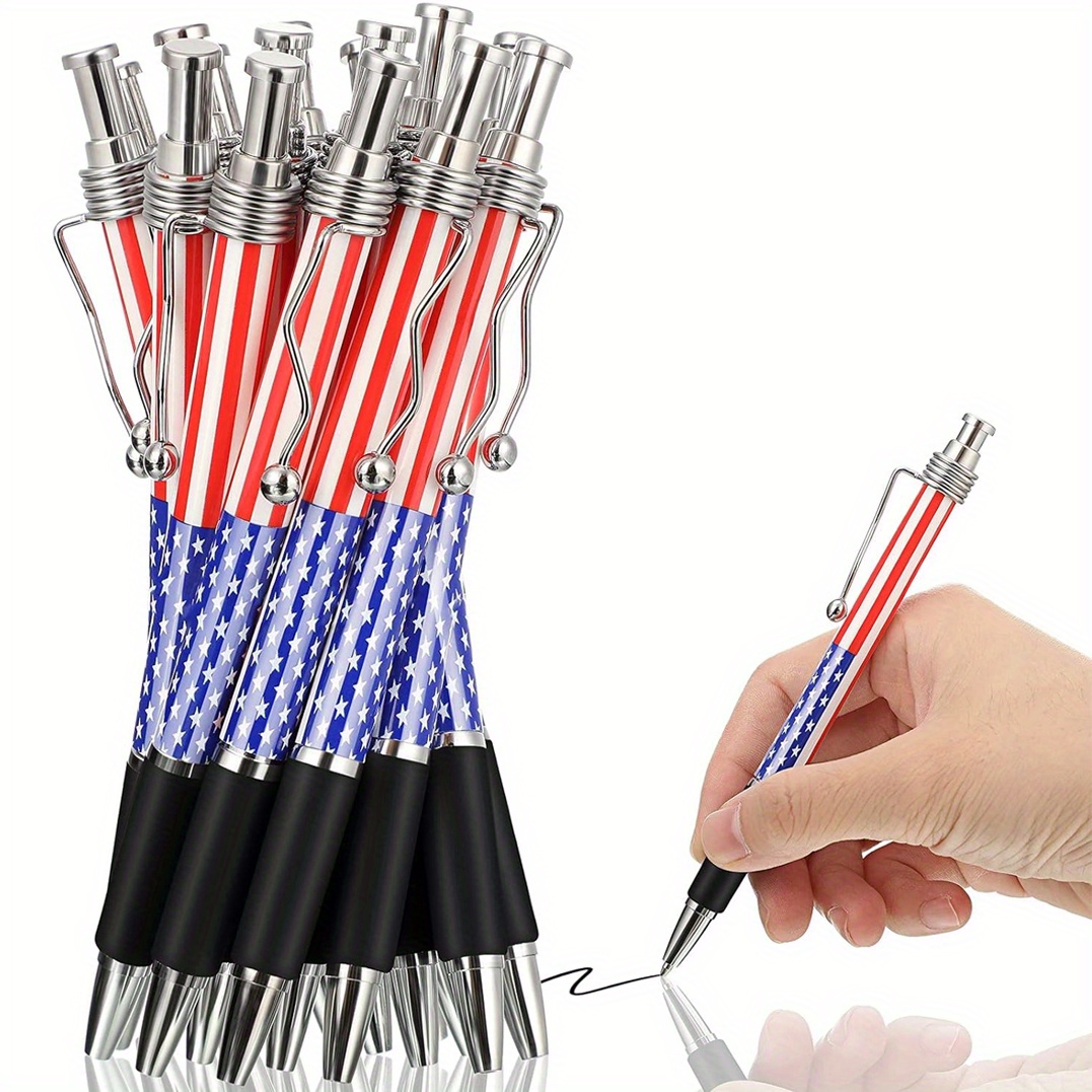 

16-pack Patriotic American Flag Ballpoint Pens - 1.0mm Black Ink, Smooth Writing For Independence Day & More - Perfect For School, Office, And Party Favors