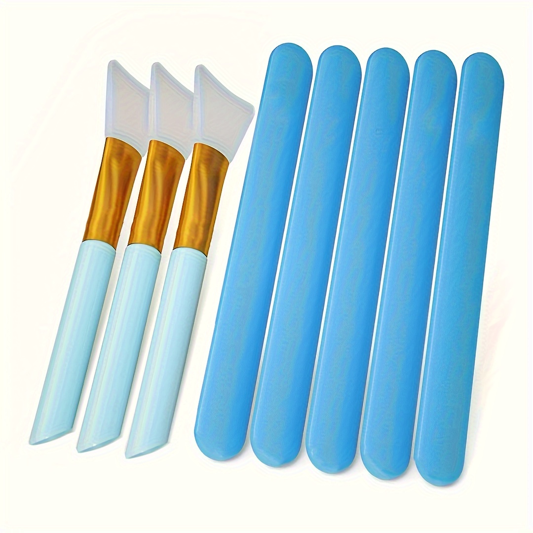 

3-piece Silicone Brush Set For Resin, Epoxy & Paint Mixing - Ideal For Diy Jewelry And Glitter Tumbler Crafts Jewelry Molds For Epoxy Resin Silicone Brushes For Resin