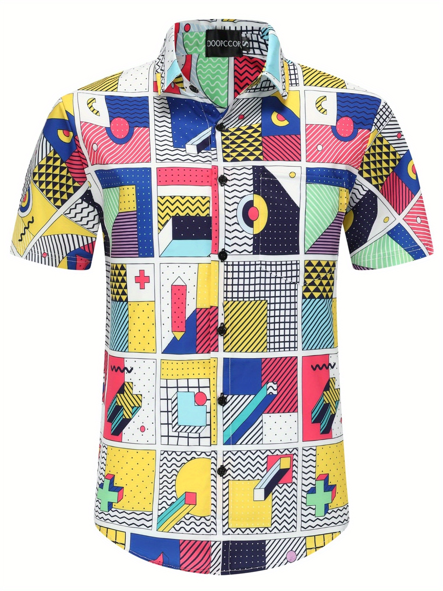 chemise décontractée hommes style rétro années 80 90 disco Temu