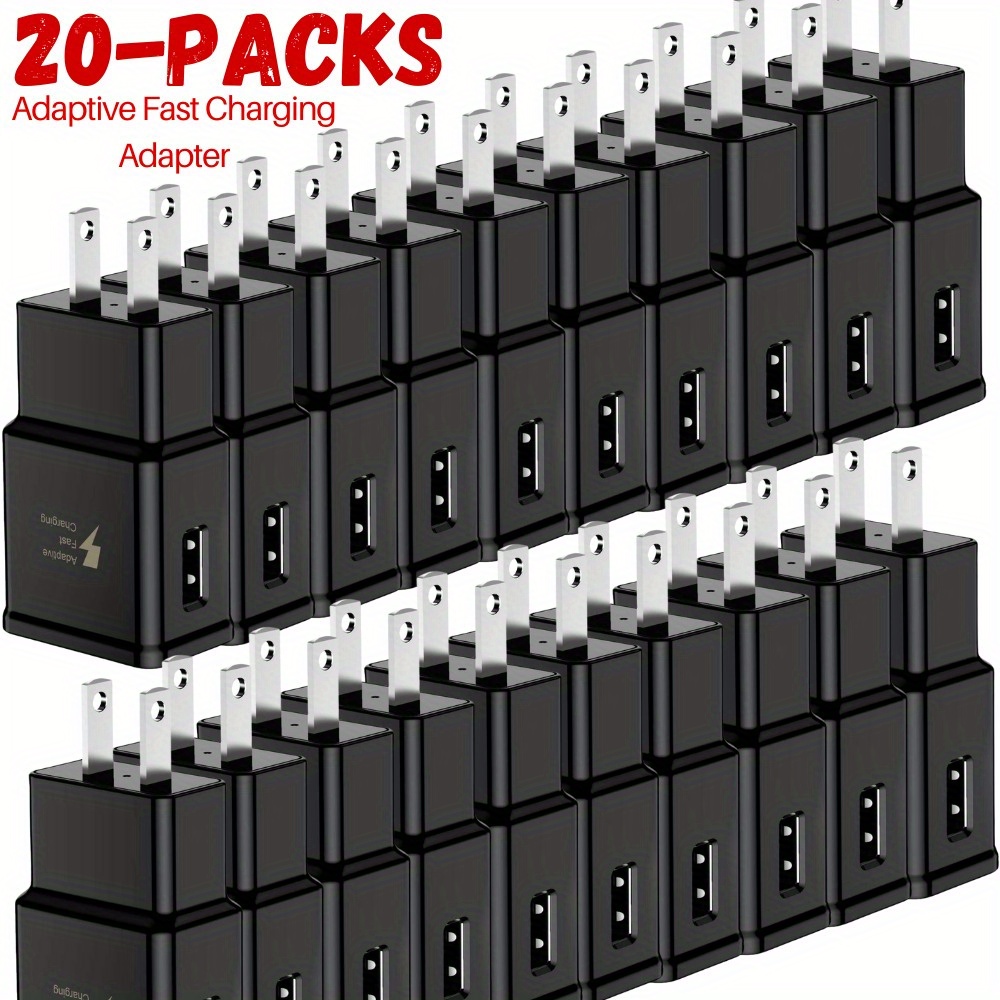 

Lot Of 20x Usb Fast Charger Block Wall Power Adapter For Samsung Android