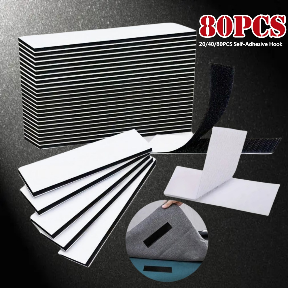 

20/40/80pcs Strong Self Adhesive Hook And Loop Fastener Tape Nylon Sticker Adhesive Fastener Hook Loop (1set=2pcs)