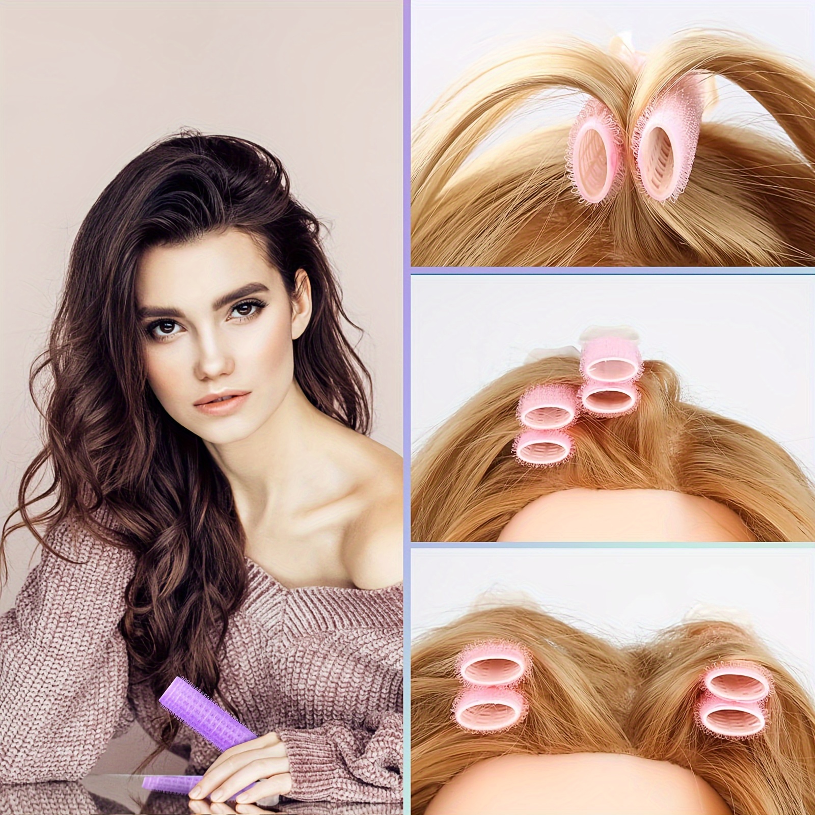 4pcs Iridescent Puff Clips for Enhancing Hairstyle Charm