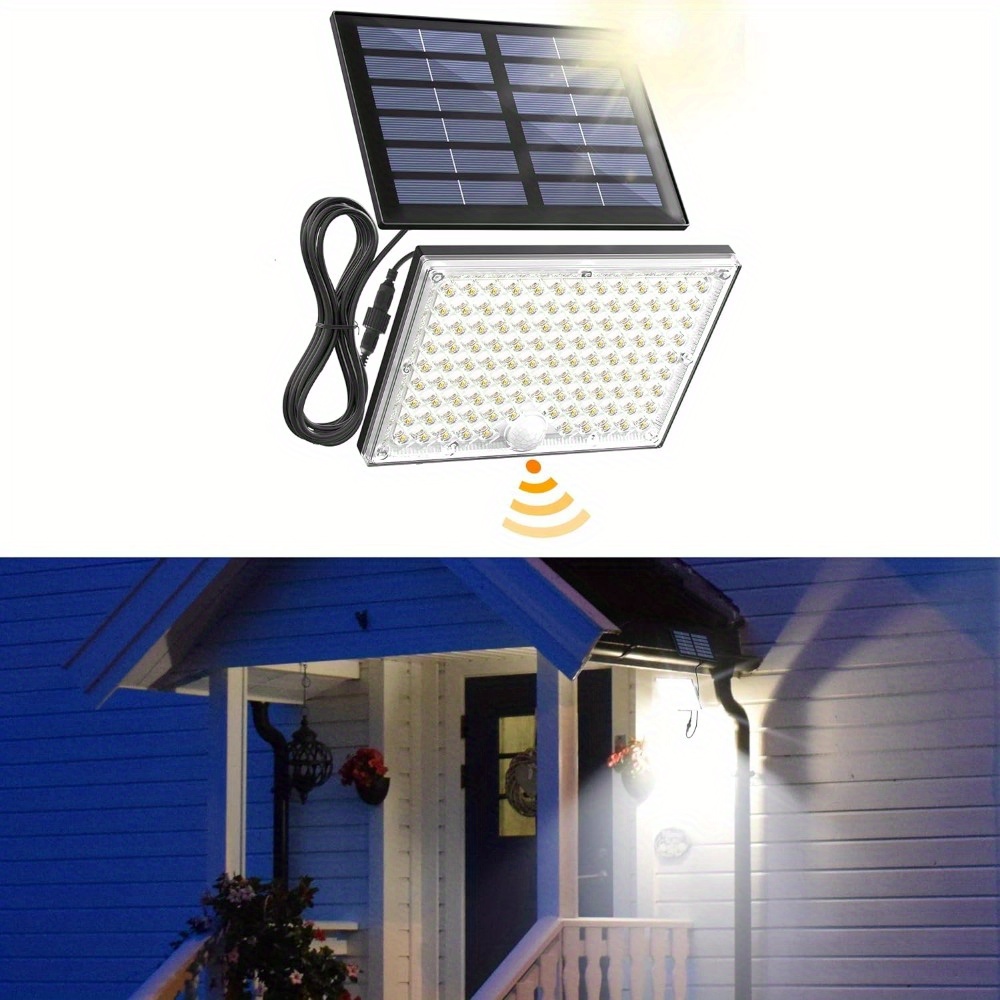 

Superdanny Solar Outside Lights With 113 Bright Leds 9000k, Motion Sensor Outdoor Flood Lights Dusk To Dawn With 16ft Cable Security Light For Garden Barn Porch