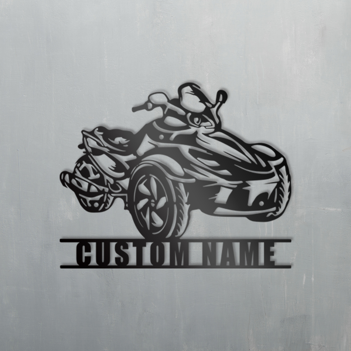 

1pc Custom Spyder Metal Wall Art Personalized Dirt Bike Name Sign Home 3 Wheel Motorcycle Decor Biker Decoration Man Cave