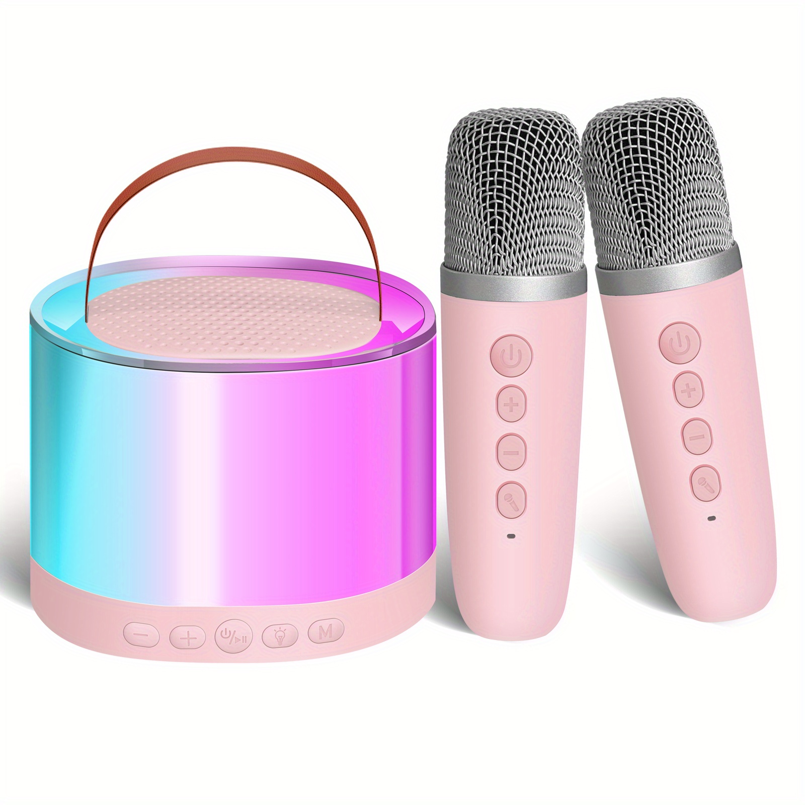 

Karaoke Machine Mini Portable Bt Speaker With Wireless Microphone Set