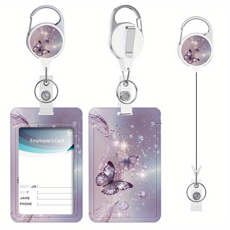 E-shop 2D Niedliches Design mit violetten Blasen-Butterfliegen, einem frischen Fantasy-Schmetterlingsmotiv, begleitet von einem Dokumentenhalter-Rollen