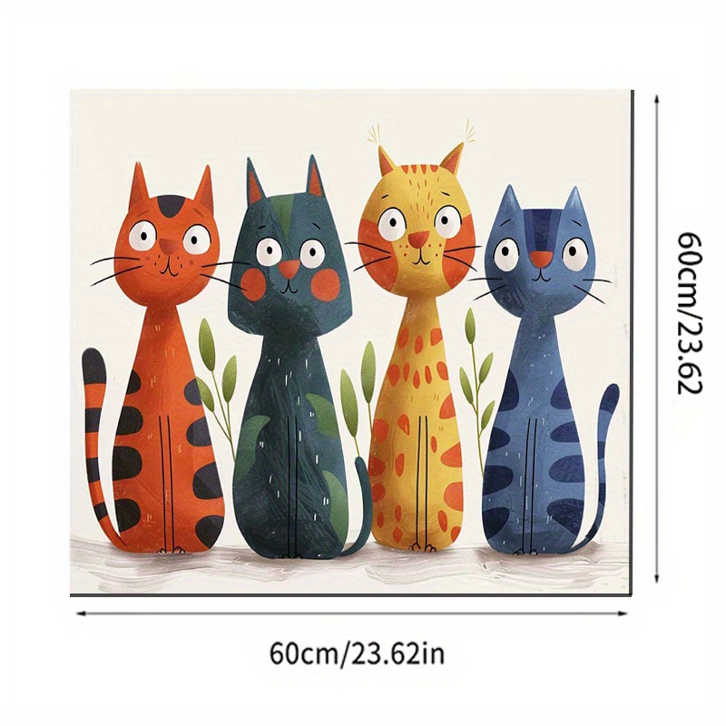 TEMU 1pc/cartoon Cat Pet Feeding Mat, Cat Bowl Mat, Dining Mat For Cats, Dog Feeding Mat.