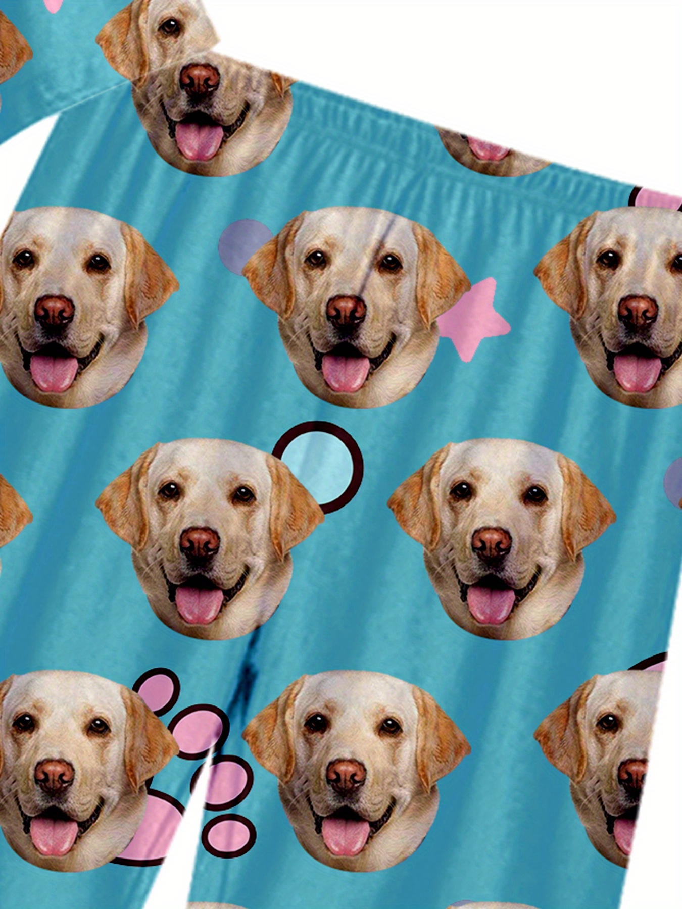 Pijama Corto Para Hombre Con Estampado De Perros Beige - Conjunto Suave De Verano, Manga Corta Y Pantalones Con Bolsillos
