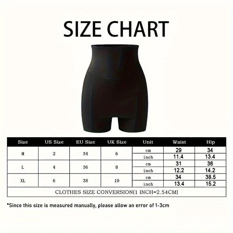 womens solid color high waist shaping shorts hip underwear summer lightweight double layer ice silk safety panties with tummy control details 3