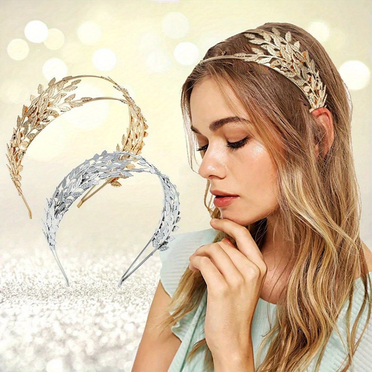 Fascia Per Capelli Con Luna E Stelle - Stile Bohémien, Accessorio Per Sposa, Feste E Eventi Speciali, Taglia Unica - Foto 3