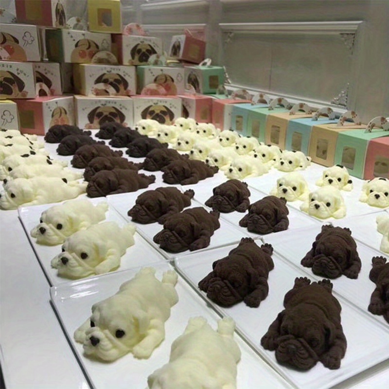 1pc cute dog silicone mold mousse cake 3d   pei mold ice cream pudding blast chilling tools fondant decoration details 10