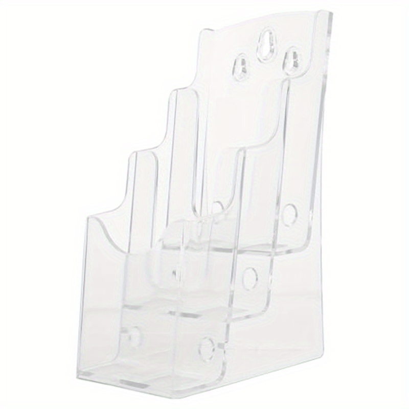 

Clear Acrylic 3-tier Holder: Wall Mount Or Countertop Display For Business Cards, , And Magazines