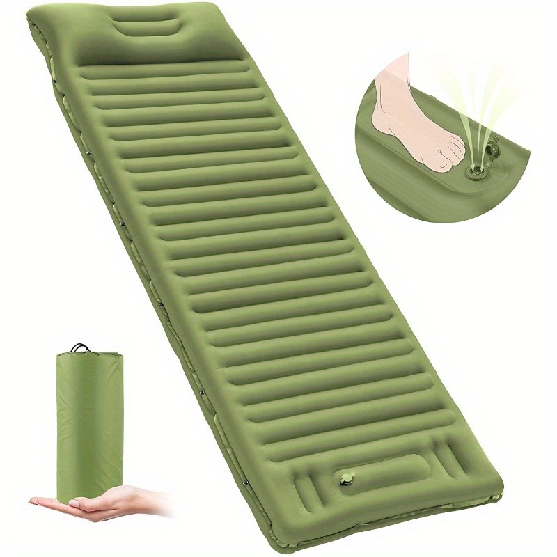 

Single Inflatable Mat, Foot Stepping Thickened Inflatable Mattress, Nylon Material Mattress For Outdoor Camping