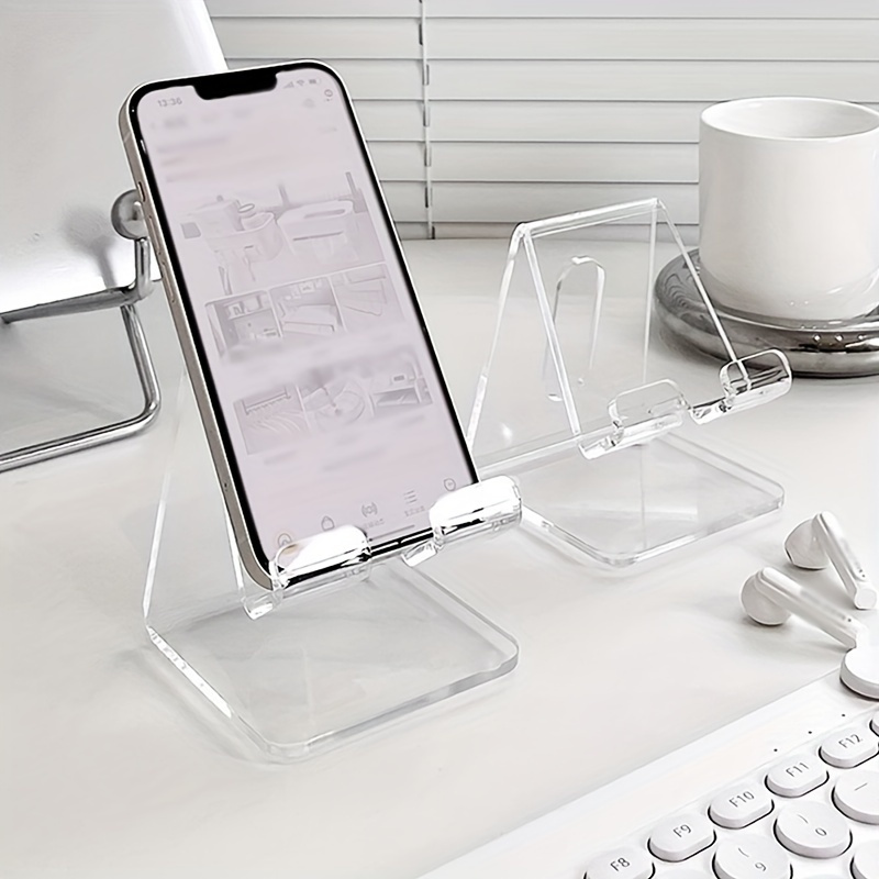 

Acrylic Transparent Mobile Phone Stand Tablet Desktop Creative Watching Tv Lazy Portable Multifunctional Mobile Phone Stand Phone Stand Storage Rack