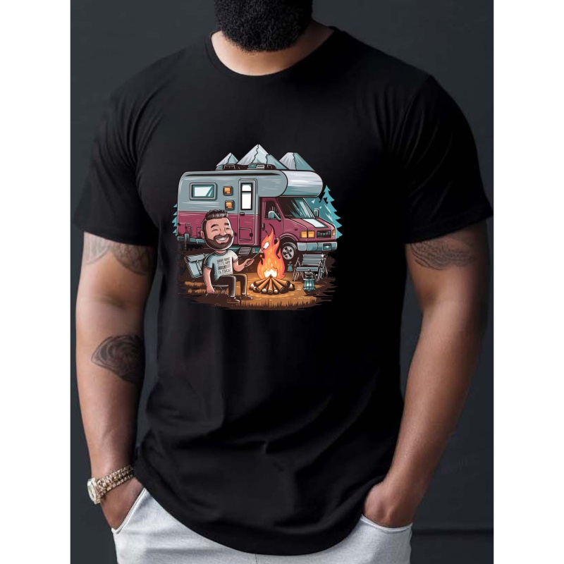 

Quotes Camping Shirt Design Wrinkle - Mens T-shirt - Front Shoulder Fit