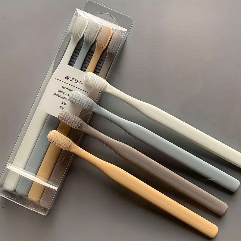 

4pc/box Macaron Small Head Bamboo Charcoal Toothbrush