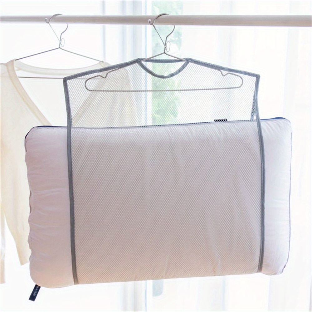 multi functional household drying pillow net bag breathable fabric storage and cushion dryer 48x56  89x22 04inch details 2