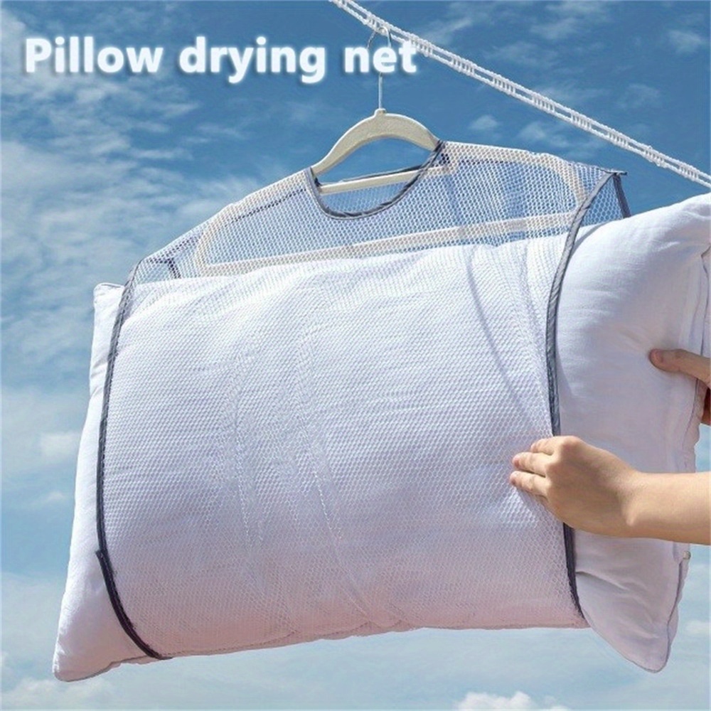 multi functional household drying pillow net bag breathable fabric storage and cushion dryer 48x56  89x22 04inch details 9