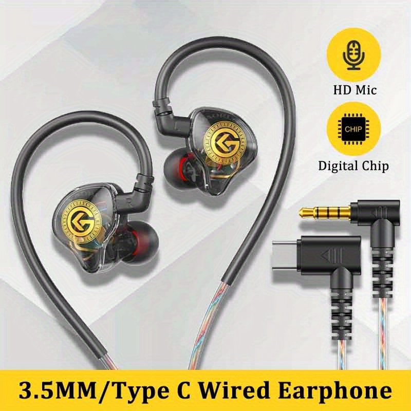 

New In-ear Wired Headset Type-c/3.5mm Hi-fi Stereo Digital Headset For Samsung Huawei For Iphone15 Mobile Phone Headset Laptop Gaming Headset