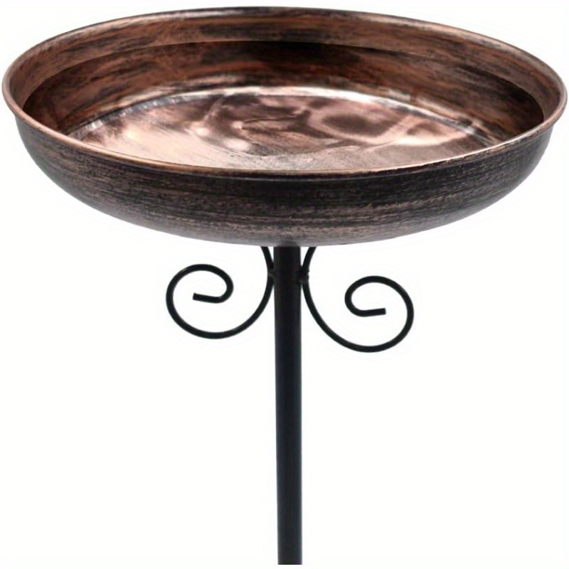 

Rust-proof Metal Bird Bath With Stake - Large Capacity, Weather-resistant Outdoor Garden & Yard Decor Bird Bath For Outside Bird Bath For Cage