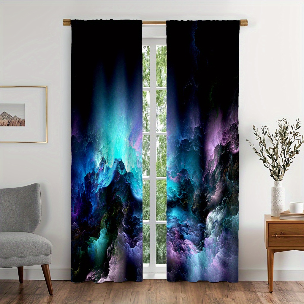 TEMU ()2pcs Fantasy Sea Pattern Door Curtain