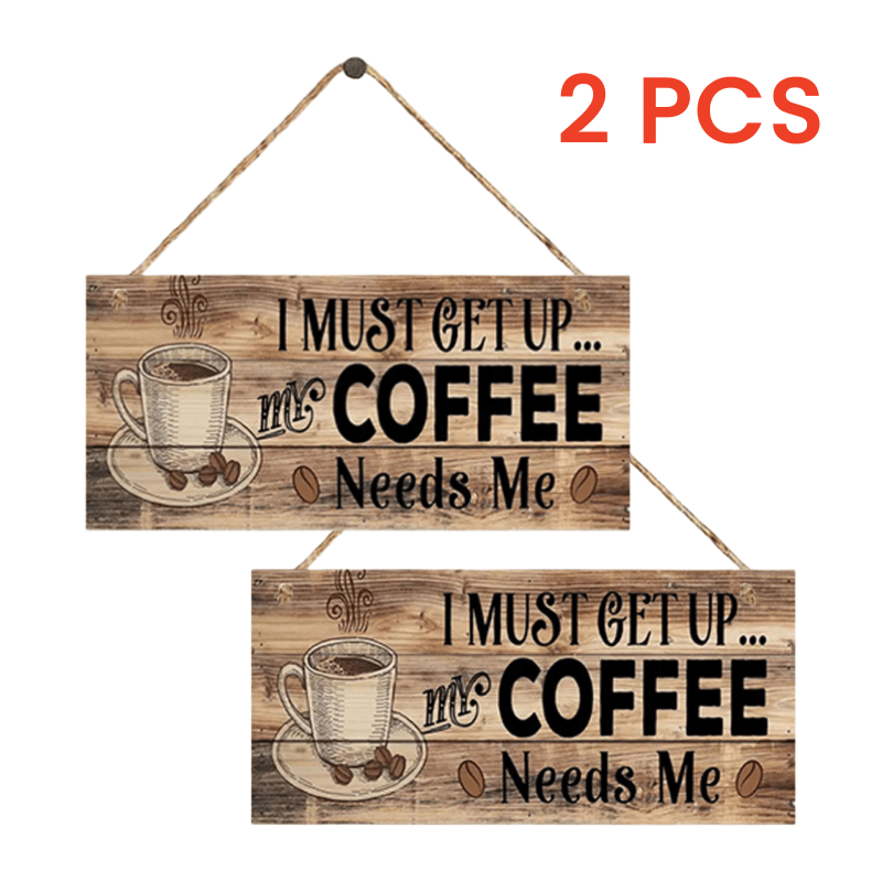 

2pcs, Wooden Hanging Sign, Coffee Bar Signs Wooden Wall Hanging, Wall Art Decor Plaque Sign, For Home Office Cafe, Coffee Shop, Creative Decor, Outdoor Decor