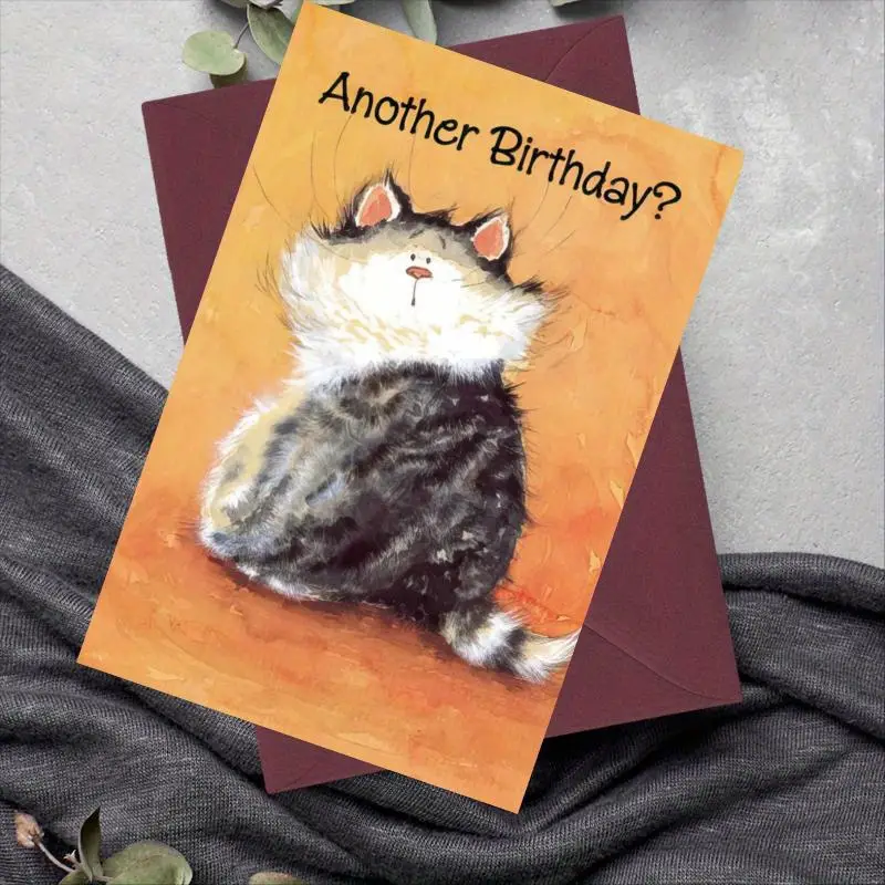 Cute Cat Card Happy Birthday Festival Greeting Cards - Temu