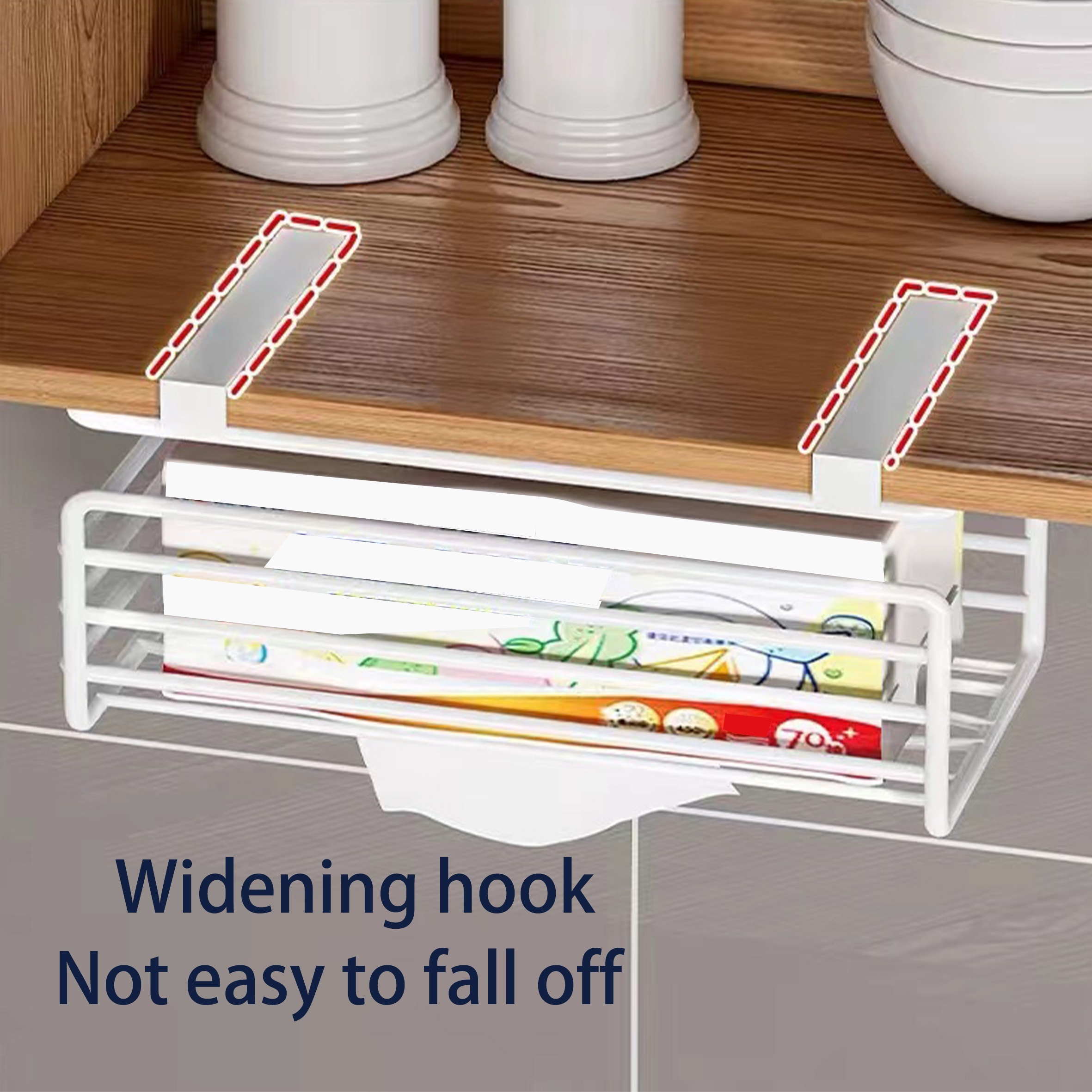 no drill multi functional kitchen paper towel holder with thickened dispenser space saving bathroom bedroom organizer heavy duty adjustable roll box shelf for   Product details 6