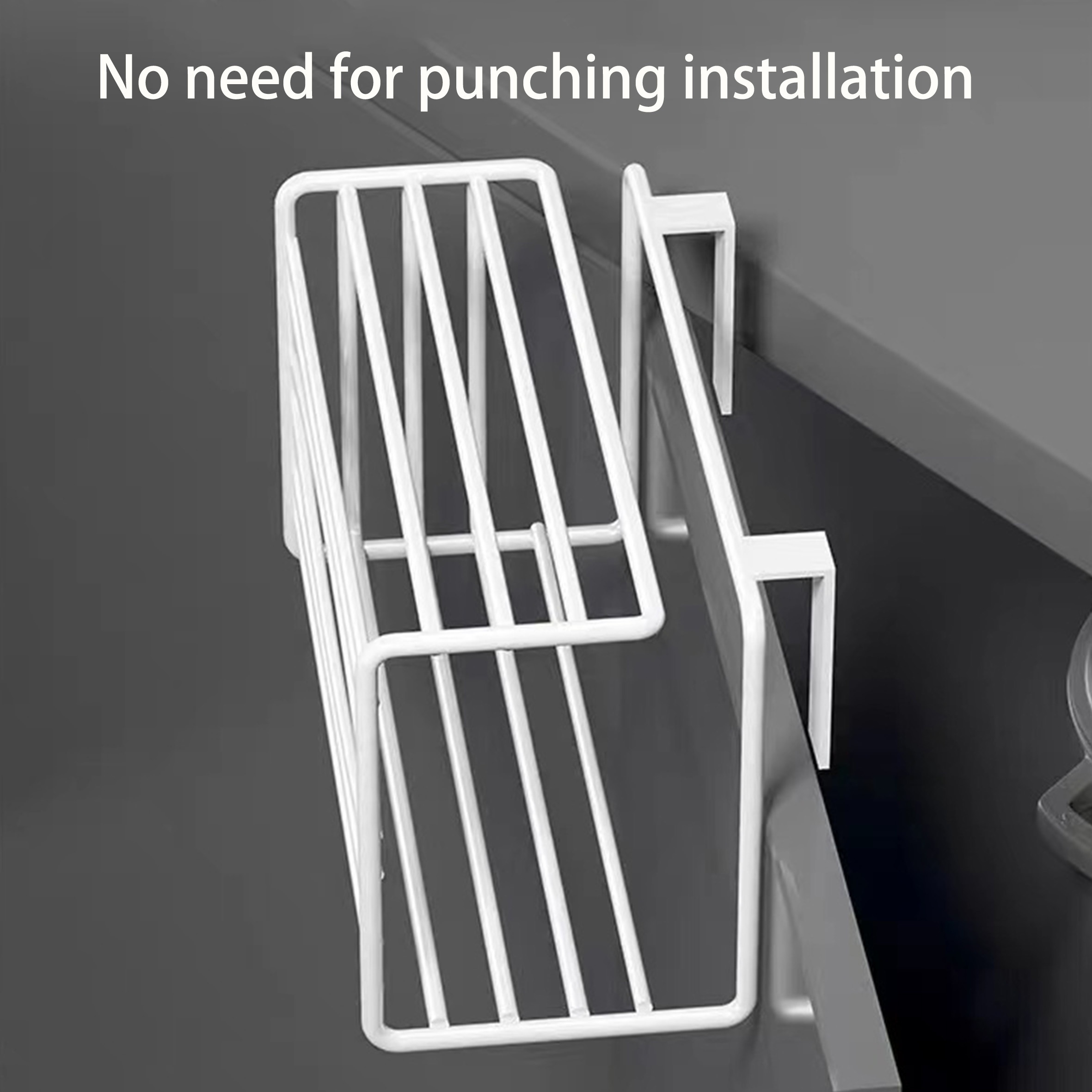 no drill multi functional kitchen paper towel holder with thickened dispenser space saving bathroom bedroom organizer heavy duty adjustable roll box shelf for   Product details 4