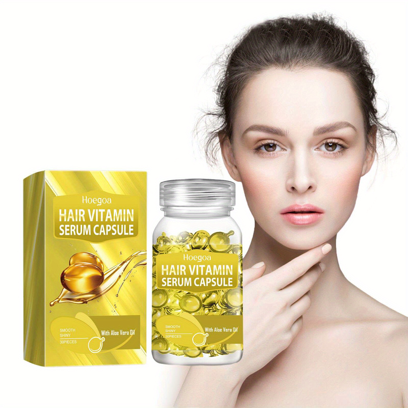 

30pcs/bottle Hair Vitamin Serum Capsule With Honey, Moroccan Oil, Vitamin C & E, Moisturizing Shine Enhancing For Soft, Glossy Hair Care