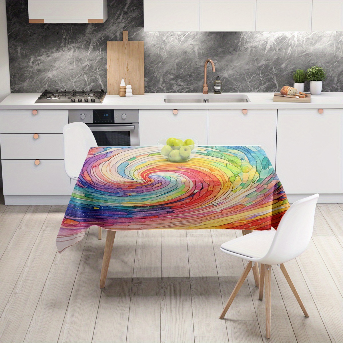 

1pc Inclusion Month Rainbow Tablecloth - Vibrant, Stain-resistant Polyester For Dining, Parties, Holidays & Outdoor Events - Perfect For Bbqs, Picnics, Room Decor & Gifts Rainbow Table Cloth