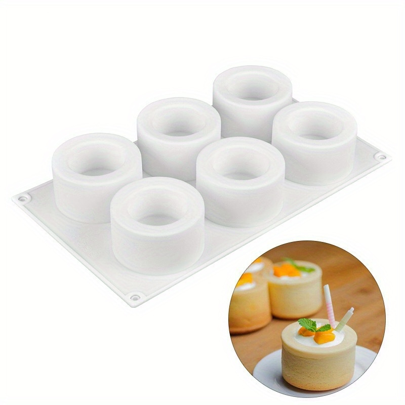 Image of 1pc 6-slot Mold, Mold, Round , Mold, Hollow Flow Heart Mold, Aromatherapy Gypsum Mold, Supplies, Additions, Tools